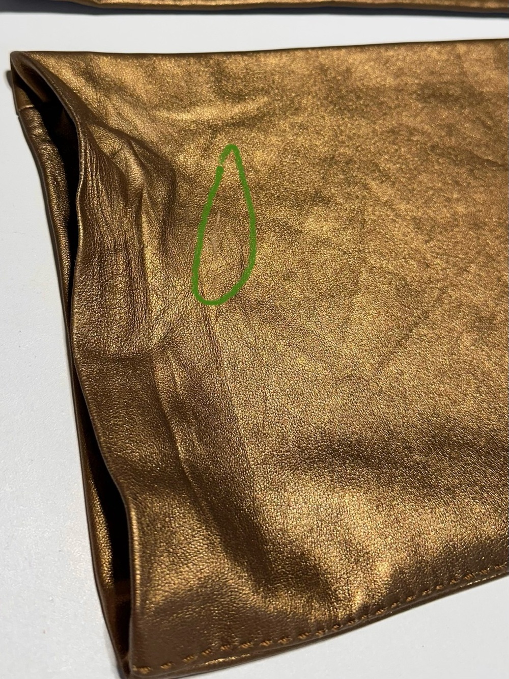 Ralph Lauren Collection Gold Metallic Leather Bootcut Pants USA 10 Y2K - Picture 9 of 10
